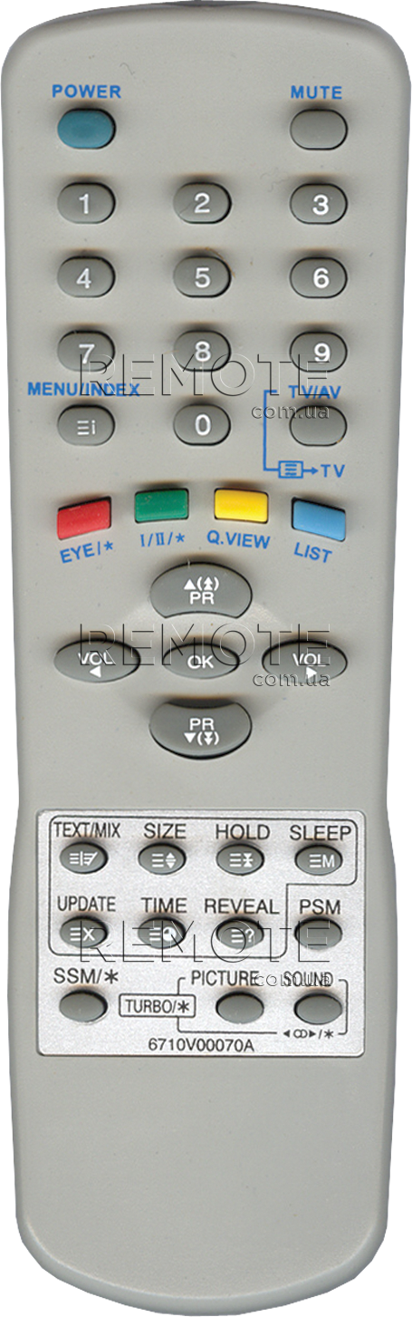 LG 6710V00070A [TV] пульт ДУ  для телевизора - магазин Remote - Фото 1