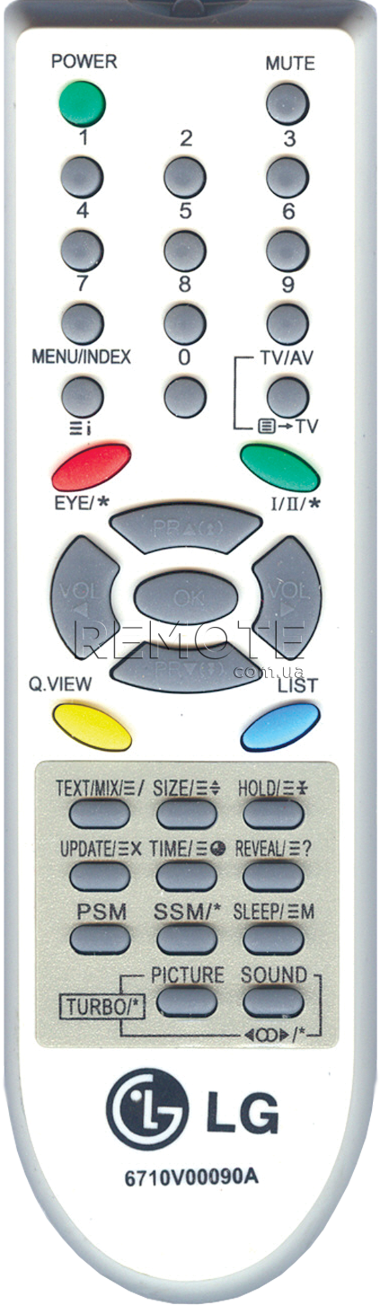 LG 6710V00090A [TV] пульт ДУ  для телевизора - магазин Remote - Фото 1