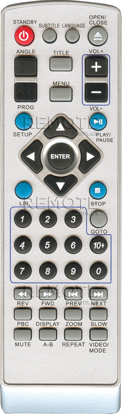 VITEK KT-4004SR [DVD] пульт ДК для DVD та домашніх кінотеатрів - магазин Remote - Фото 1