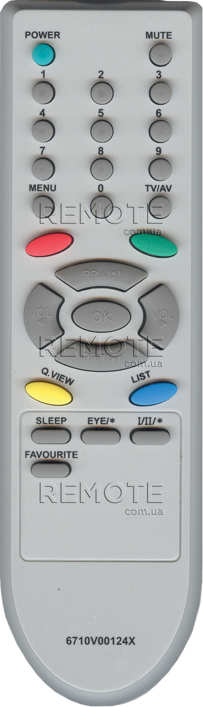 LG 6710V00124X [TV] пульт ДК  для телевізора - магазин Remote - Фото 1