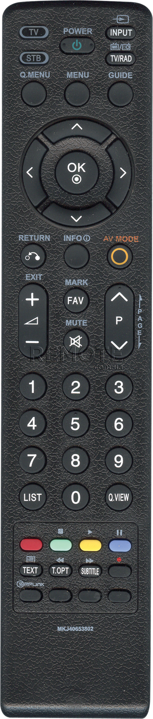 LG MKJ 40653802 [PLASMA, LCD TV] пульт ДК  для телевізора - магазин Remote - Фото 1