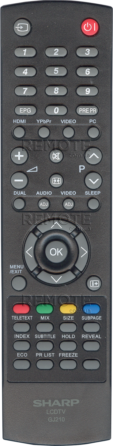 SHARP GJ210 [LCD TV] пульт ДК  для телевізора - магазин Remote - Фото 1