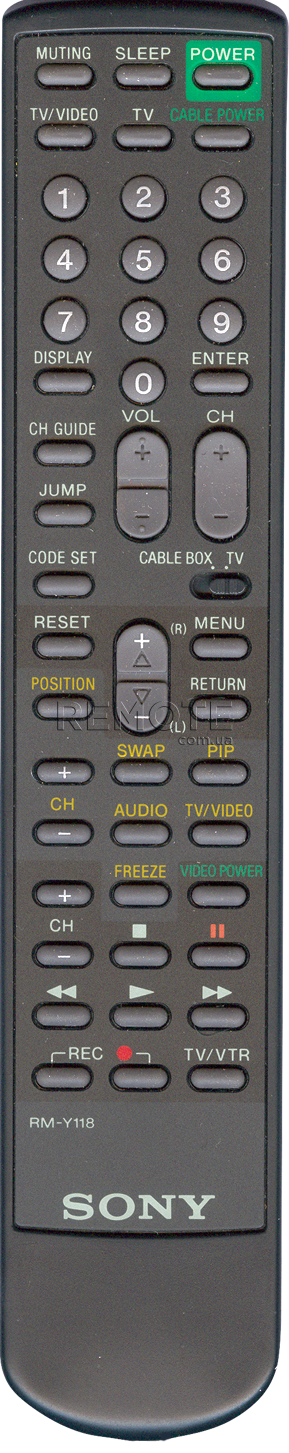 SONY RM-Y118 [TV+VCR] пульт ДК  для телевізора - магазин Remote - Фото 1