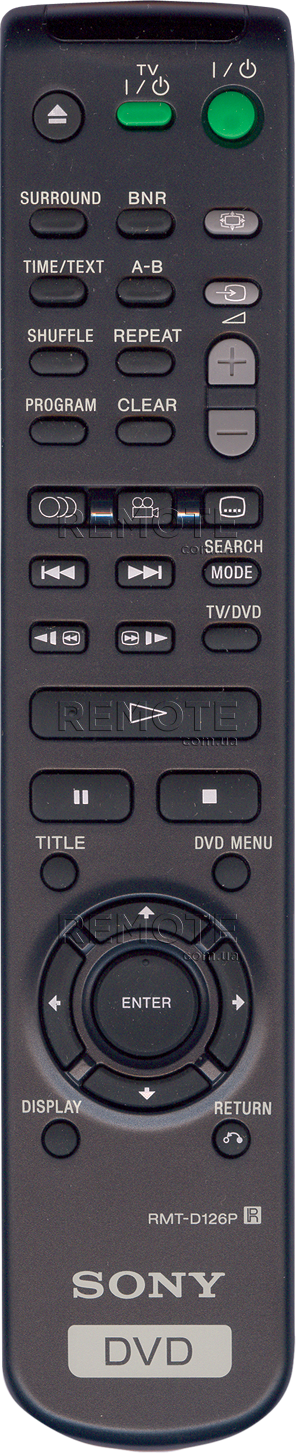 SONY RMT-D126P [DVD] оригінальний пульт ДК для DVD та домашніх кінотеатрів - магазин Remote - Фото 1