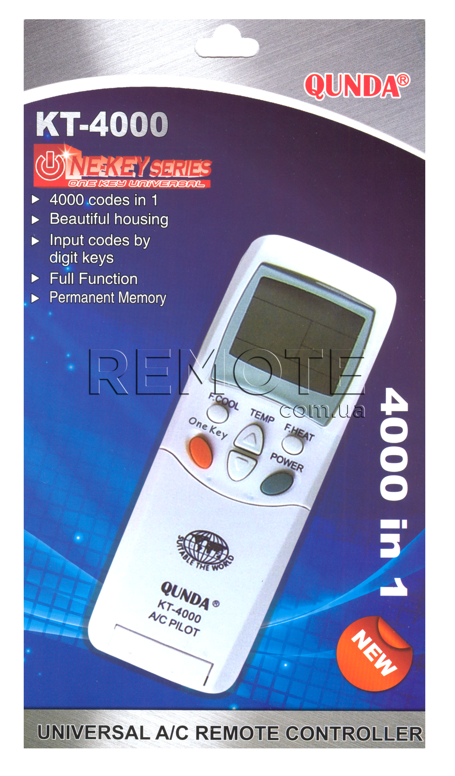 KT- 4000 універсальний програмований [UNIVERSAL for Conditioner] пульт ДК для кондиціонерів - магазин Remote - Фото 1