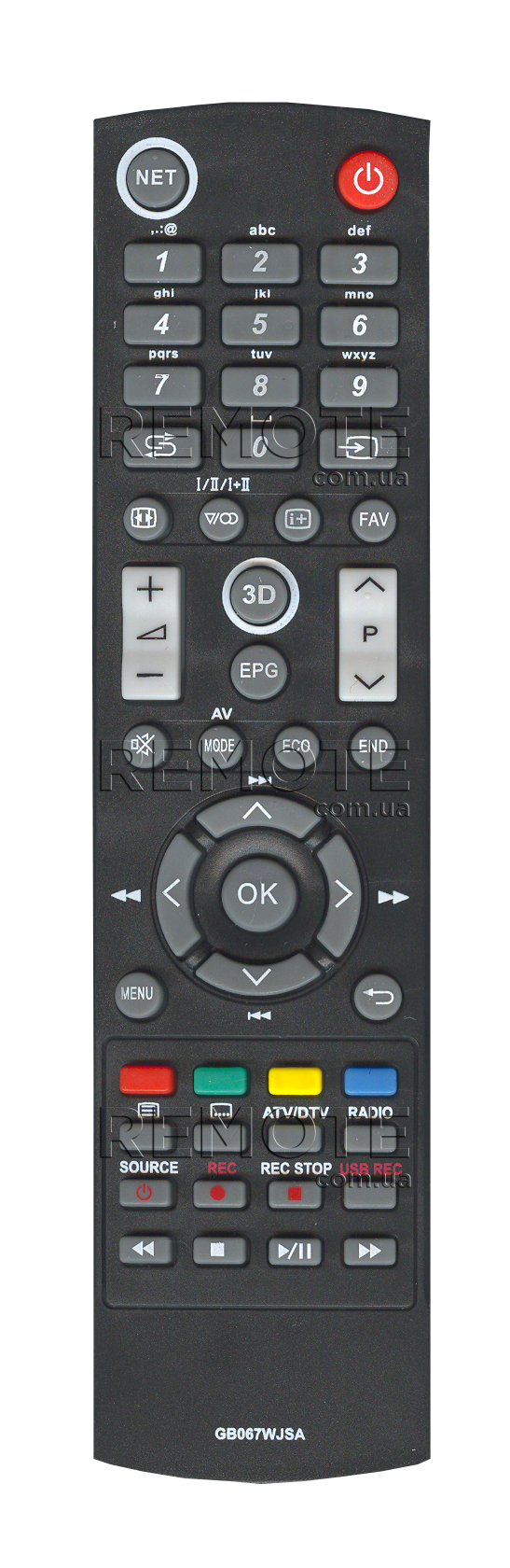 SHARP GB067WJSA AQUA [LED, LCD TV] пульт ДК  для телевізора - магазин Remote - Фото 1