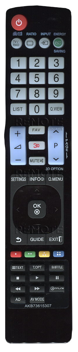 LG AKB73615307 [LCD TV] пульт ДК  для телевізора - магазин Remote - Фото 1