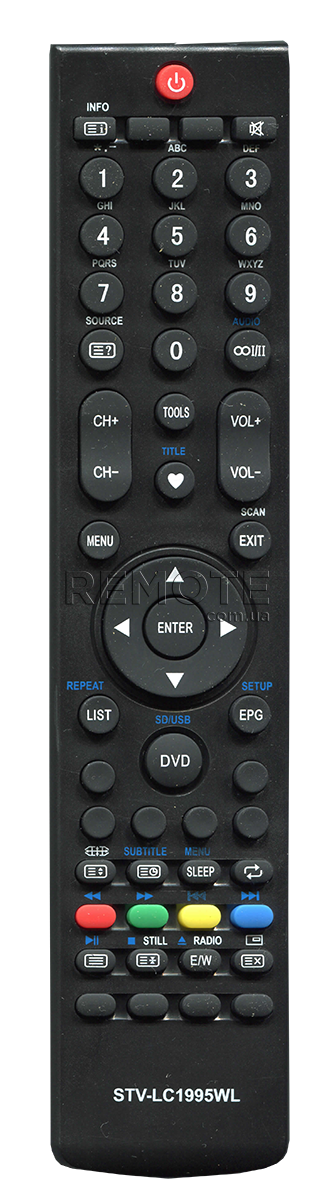 SUPRA STV-LC1995WL / ROLSEN RL-19E1302 [TV+DVD] пульт ДК  для телевізора - магазин Remote - Фото 1