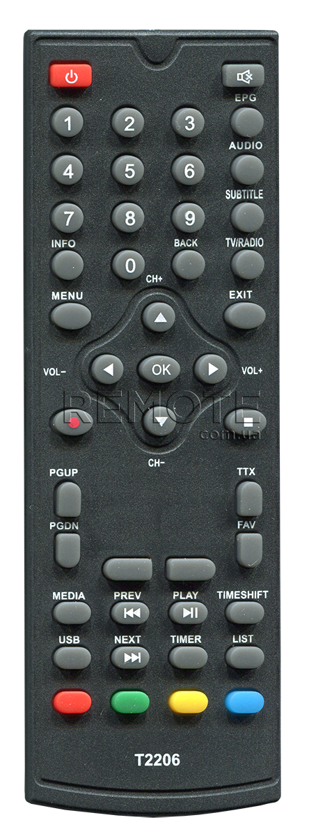 SKYVISION T2 T2206 [DVB-T2] пульт ДК для Т2 тюнера - магазин Remote - Фото 1