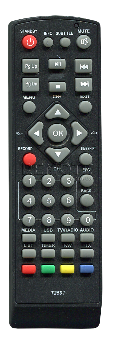 SKYVISION T2501 NOVA T2 LORTON ES-4090HD  [DVB-T2] пульт ДК для Т2 тюнера - магазин Remote - Фото 1