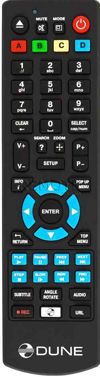 DUNE HD [MEDIA PLAYER] оригінальний пульт ДК для IPTV, smart TV, Android тв приставок - магазин Remote - Фото 1