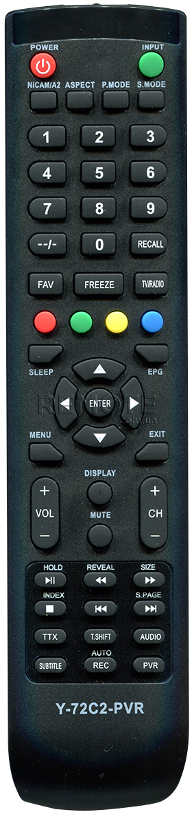 SUPRA  Y-72C2 PVR [TV] пульт ДК  для телевізора - магазин Remote - Фото 1