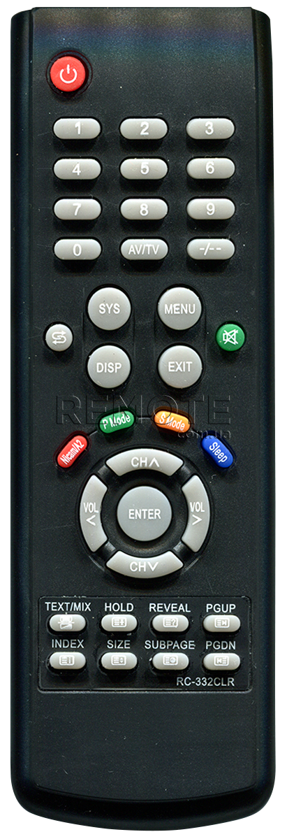 RAINFORD/VESTEL  RC-332CLR [TV] пульт ДК  для телевізора - магазин Remote - Фото 1