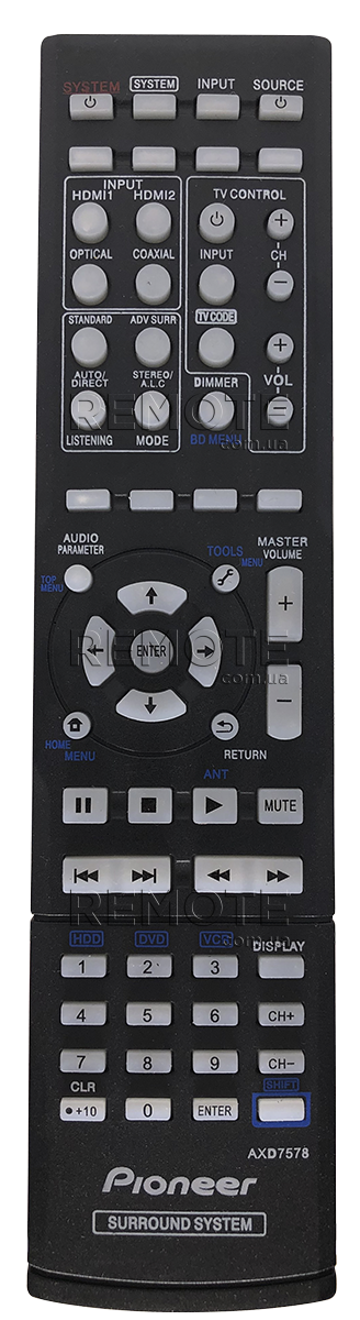 PIONEER AXD7578 [A/V RECEIVER] оригінальний пульт ДК для музичних центрів та аудіо техніки - магазин Remote - Фото 1