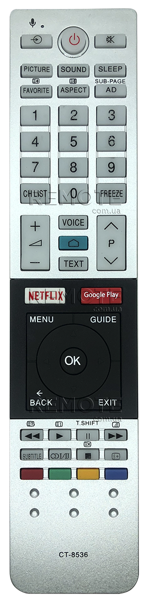 TOSHIBA CT-8536 голосове управління [VOICE CONTROL, LED TV] пульт ДК  для телевізора - магазин Remote - Фото 1