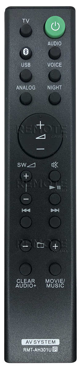 SONY RMT-AH301U SOUNDBAR  [AUX] пульт ДК до акустичної системи саундбар - магазин Remote - Фото 1