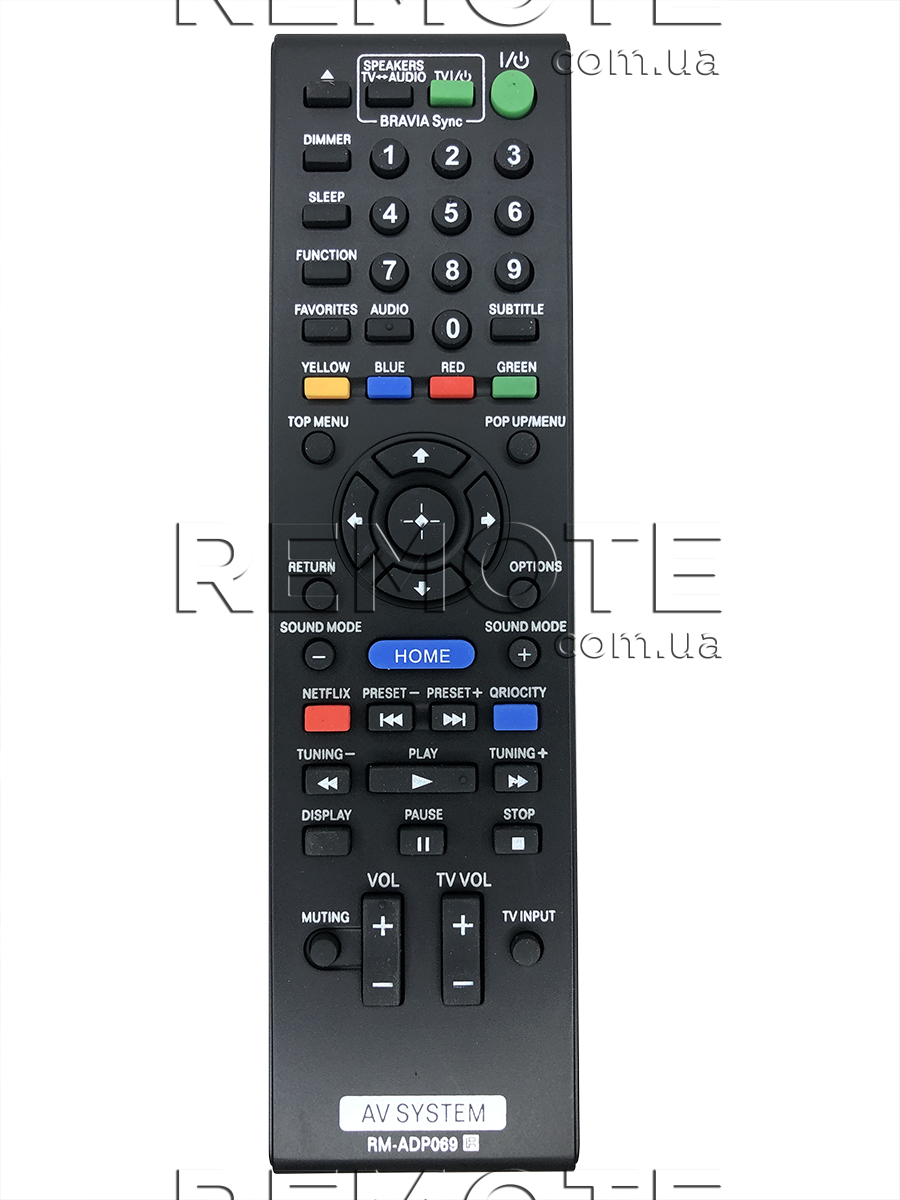 SONY RM-ADP069  [DVD Blu-ray AV SYSTEM] пульт ДУ для DVD  и домашних кинотеатров - магазин Remote - Фото 1