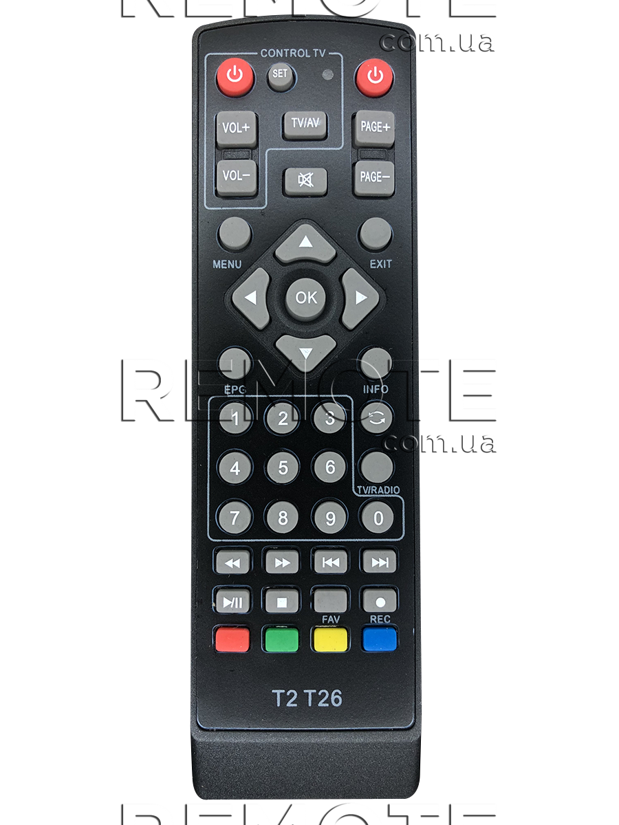 GoldenStream T2 T26 / uClan T2 T26 / U2C T2 T26 [DVB-T2] пульт ДУ Т2 тюнера - магазин Remote - Фото 1