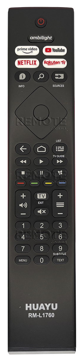 PHILIPS RM-L1760 LCD TV NETFLIX/YOUTUBE [UNIVERSAL] оригинальный пульт ДУ универсальные - магазин Remote - Фото 1