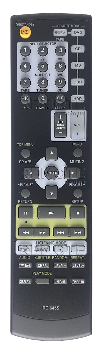 ONKYO RC-645S Home Theater [A/V RECEIVER] пульт ДУ для музыкальных центров и аудио техники - магазин Remote - Фото 1