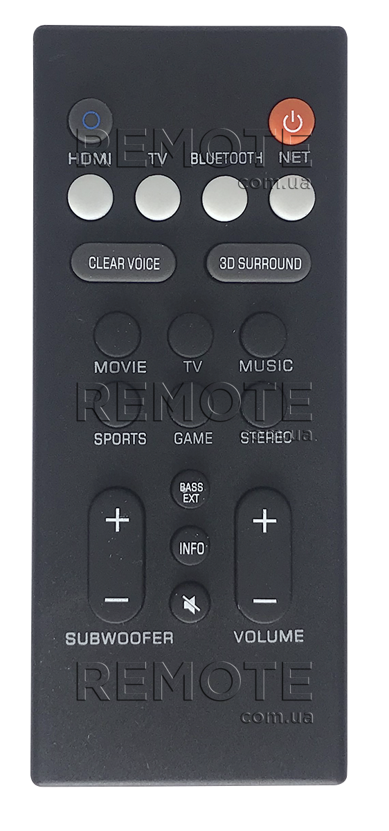 YAMAHA YAS-209 SOUNDBAR пульт ДУ для акустических систем саундбар - магазин Remote - Фото 1